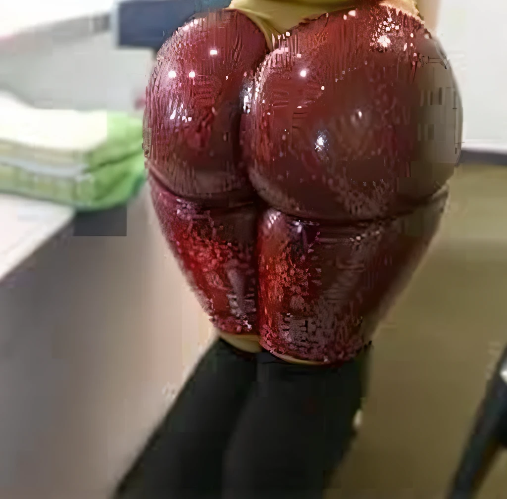 big butt, insanely inflated hips,