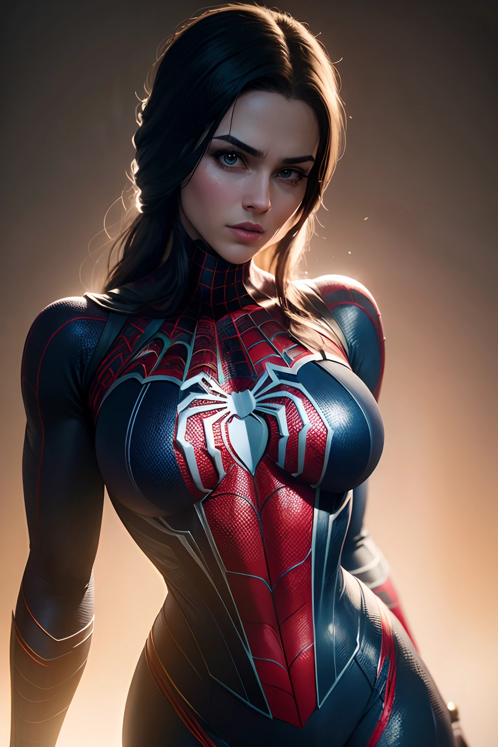 Marge dos simpison (seios grandes, Mix of Spider-Man-themed costumes) от DC Comics, CGI com foco claro, fotorrealista, High detail, Realistic, master part, absurdo, best quality, HDR, Hiqualidade, alta resolução, extremamente detalhado, Papel de parede 8K, detalhes intrincados, 8k UHD, Full-HD, (Foto realista:1.2), Contraste, sharp illumination, Cinematic lighting, natural lighting, luz dura, Backlighting, global ilumination, environment occlusion