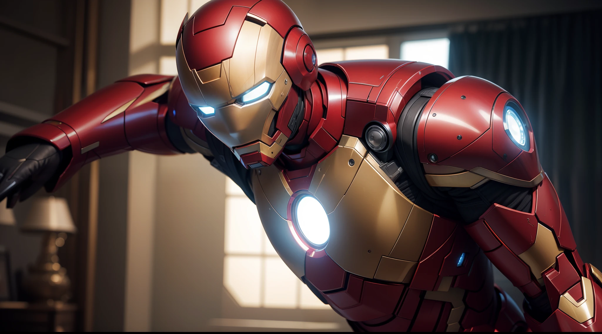 Sexy woman in an Iron Man costume from Marvel Comics, CGI with clear focus, Photorealistic, high detail, Realistic, Masterpiece, absurdress, Best Quality, HDR, hiquality, hight resolution, Extremely detailed, 8k wallpaper, intricate details, 8K UHD, Full-HD, (foto realista:1.2), Contrast, sharp lighting, Cinematic lighting, natural lighting, hard light, Backlighting, Global Illumination, Environment Occlusion