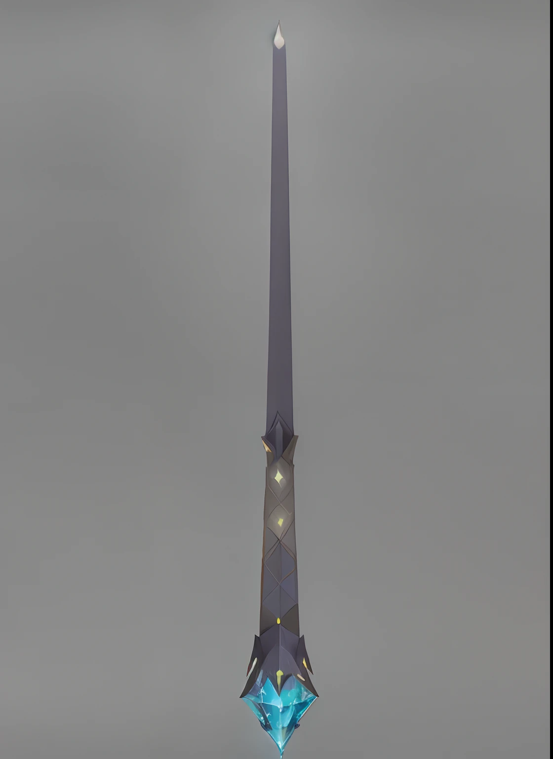 Close-up of the tower,There is a diamond at the top, minaret, giant medieval tower concept art, lead - covered spire, prop design, obelisk, game assets, long trunk holding a wand, mage tower far away, lighting path traced, glass obelisk of the void, sword design, Very long spires, realistic lance, buster sword, meticuloso, Exquisitely, high-class