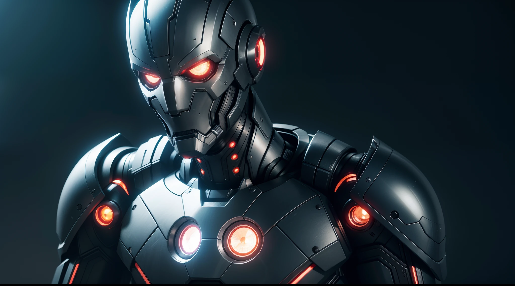 Ultron from Marvel Comics, CGI with clear focus, Photorealistic, high detail, Realistic, Masterpiece, absurdress, Best Quality, HDR, hiquality, hight resolution, Extremely detailed, 8k wallpaper, intricate details, 8K UHD, Full-HD, (foto realista:1.2), Contrast, sharp lighting, Cinematic lighting, natural lighting, hard light, Backlighting, Global Illumination, Environment Occlusion