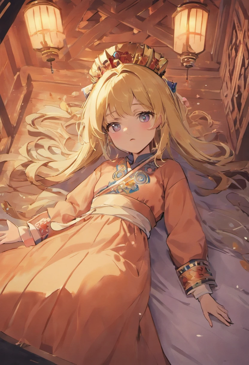 ((Best quality, 8K, Masterpiece :1.3)), Sharp focus :1.2, Korean sexy Barbie.((The king's concubine. Kingdom of Korea. with tattoos)) (Hanbok Korean traditional clothing ). Sleeping on the Bed. Nuances. Sad_mix4, 20 days,hyper realisitc:1.37),16K HD,