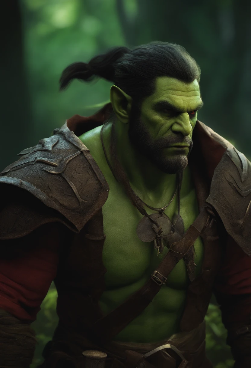 Homem parecido com orc verde rpg