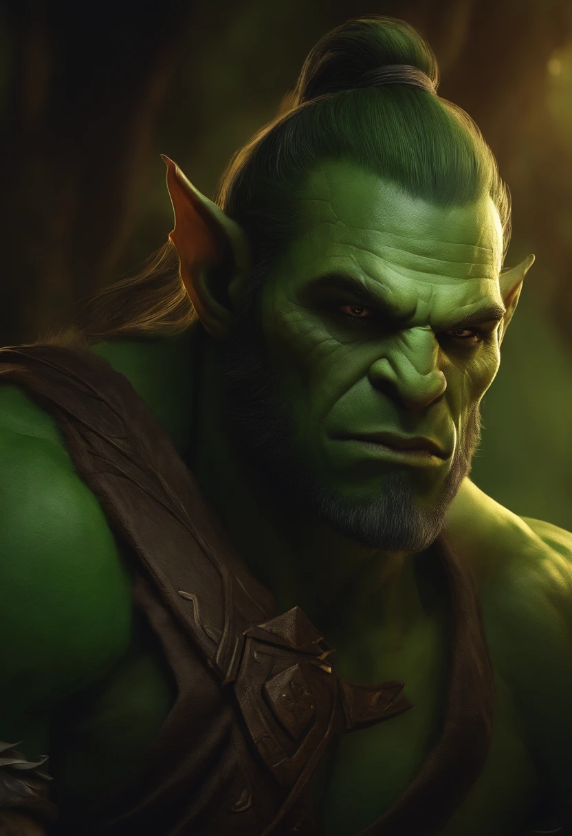Homem parecido com orc verde rpg