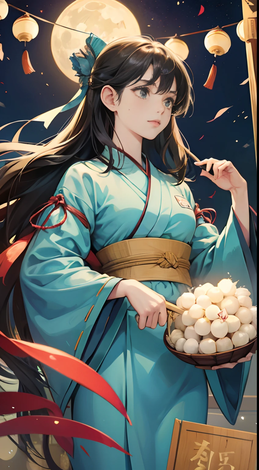 Kate Greenaway, Anne Anderson, Mabel Attwell, Japanese Anime, Surreal Mysterious Bizarre Fantastic Sci-Fi Fantasy, Festivals and Meals, Kagami Mochi and Zoni, Ikemitama, Setsubun, Otoso, Nanakusa, Kusamochi, Tanabata, Moon Viewing, Dango, Five Elements Thought, Mikoshi, Kagura, Beautiful girl, vibrant colors, masterpiece, sharp focus, best quality, depth of field, cinematic lighting, detailed, high resolution definition quality,
