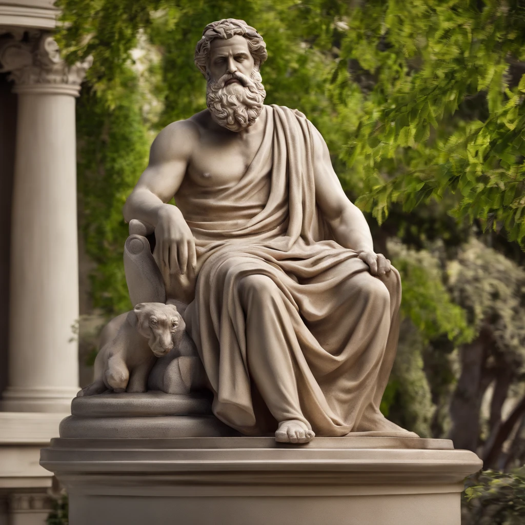 Statue of a Greek philosopher