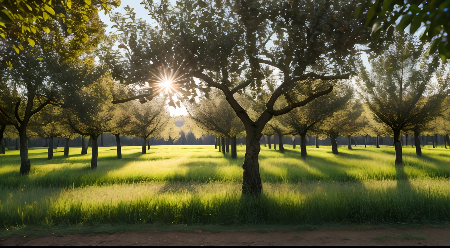 apple trees, forest, (day: 1.2), ((natural lighting)), clear focus