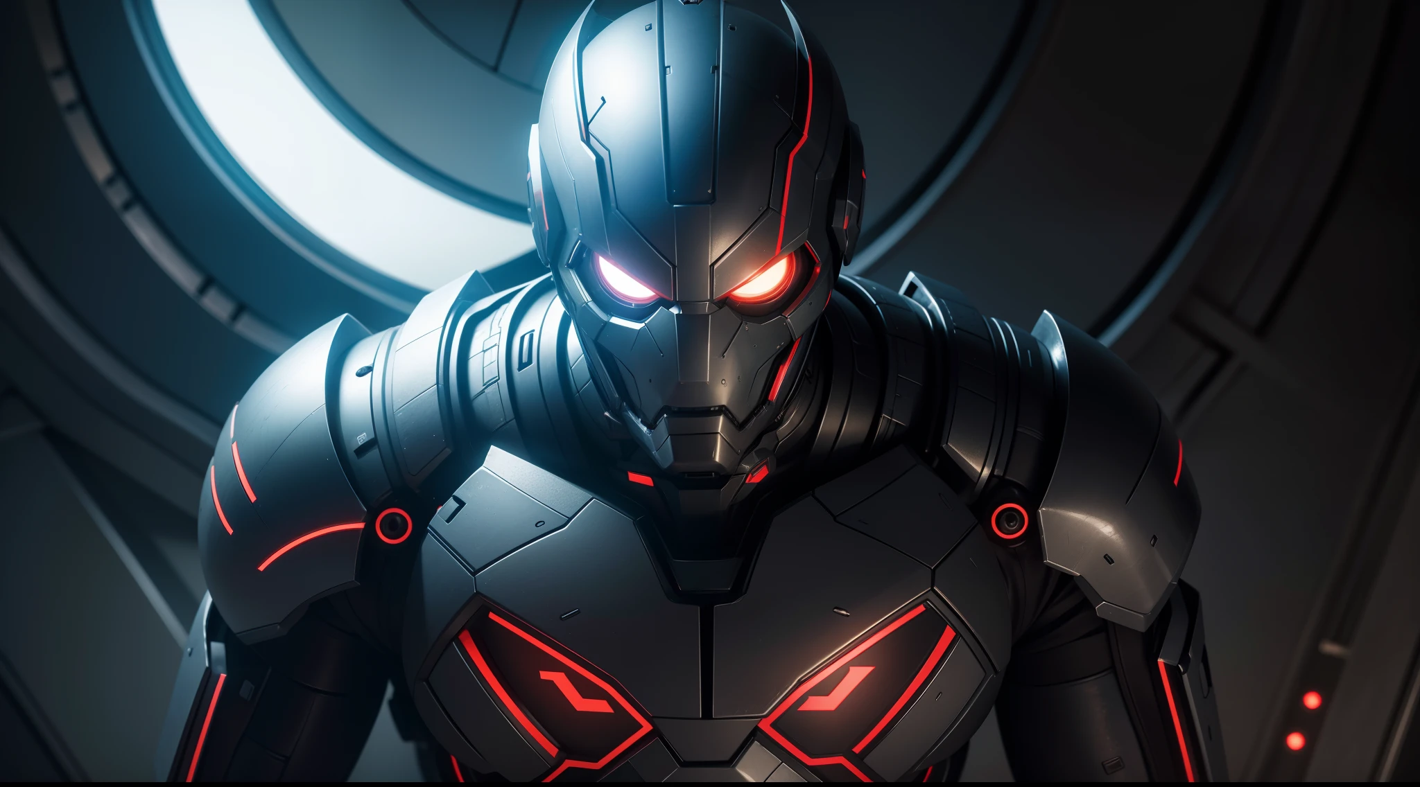 Ultron from Marvel Comics, CGI with clear focus, Photorealistic, high detail, Realistic, Masterpiece, absurdress, Best Quality, HDR, hiquality, hight resolution, Extremely detailed, 8k wallpaper, intricate details, 8K UHD, Full-HD, (foto realista:1.2), Contrast, sharp lighting, Cinematic lighting, natural lighting, hard light, Backlighting, Global Illumination, Environment Occlusion