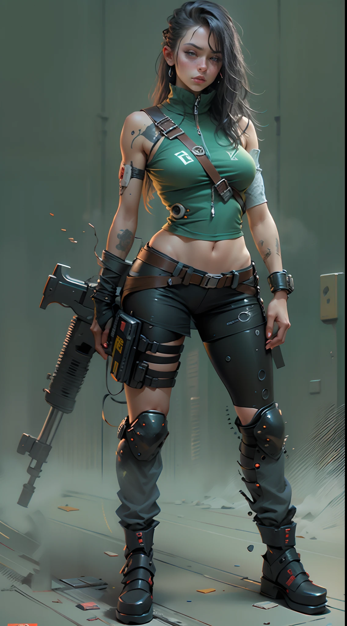 Cinematic scene, hero view, female rogue, action pose, detailed background, masterpiece, best quality, high quality, highres, absurdres, cyberpunk
, <lora:cyberpunk_xl_v1:1>, , <lora:EnvyRoughOilXL01v11-prodigy-batch6:0.7> rough oil painting, anime style, Choppy Layers,
