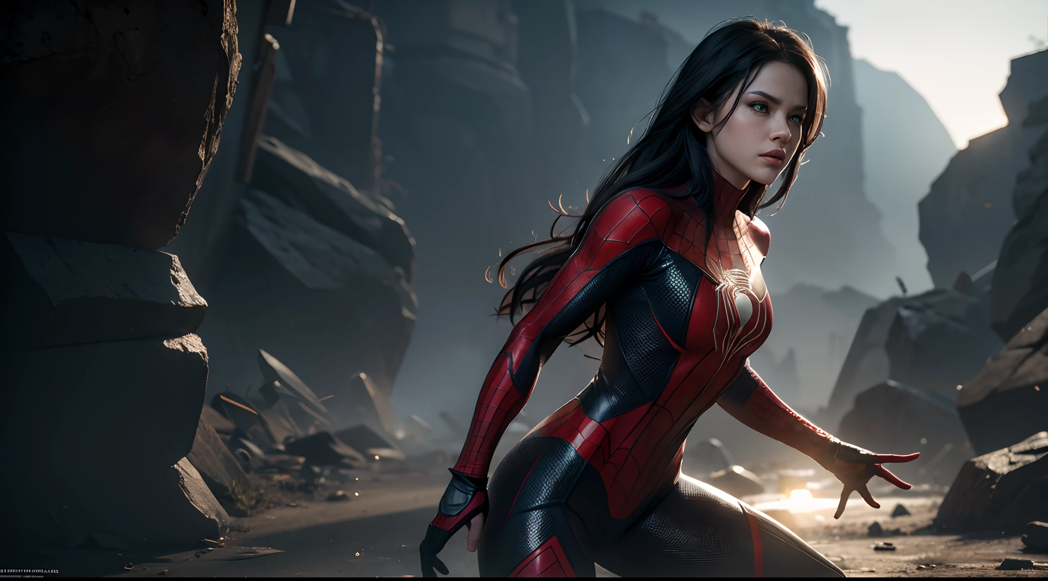 Spider-Woman
CGI с четким фокусом, Photorealistic, high detail, Realistic, Masterpiece, absurdress, Best Quality, HDR, hiquality, hight resolution, Extremely detailed, 8k wallpaper, intricate details, 8K UHD, Full-HD, (foto realista:1.2), Contrast, sharp lighting, Cinematic lighting, natural lighting, hard light, Backlighting, Global Illumination, Environment Occlusion