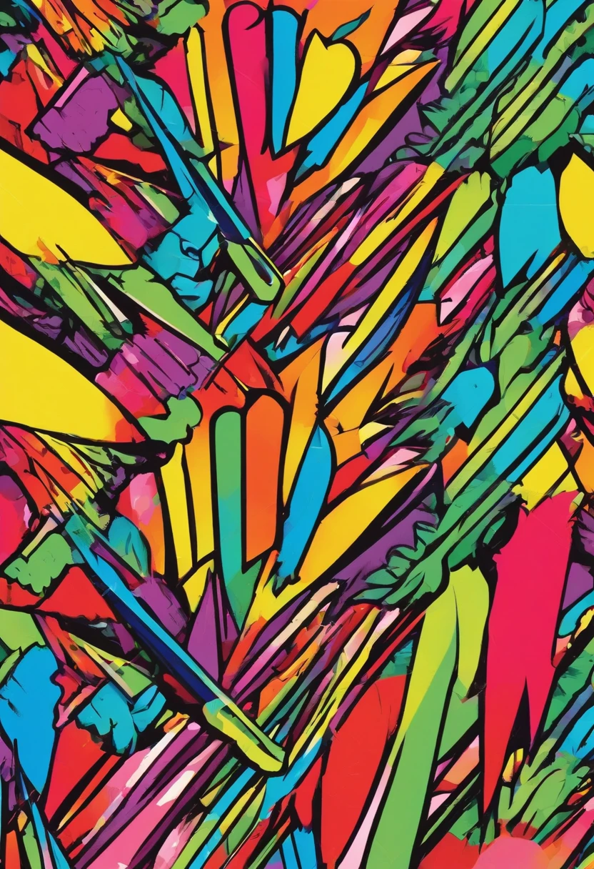 Fang Blade, Lorikeet, rainbow colors, blades of rainbow slashing, fangs, best quality, masterpiece