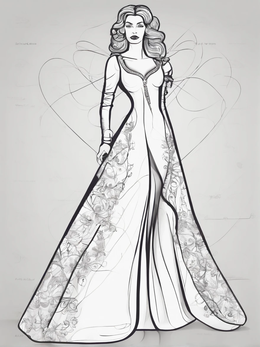 A high-fashion,Dress up in style,Full body standing painting,3D立体,Detailed textures,High definition