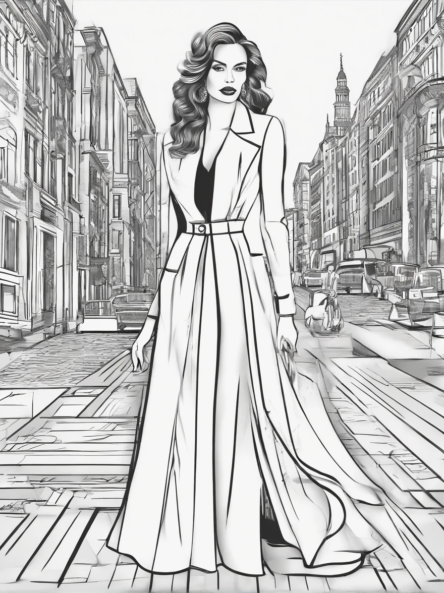 A high-fashion,Dress up in style,Full body standing painting,3D立体,Detailed textures,High definition