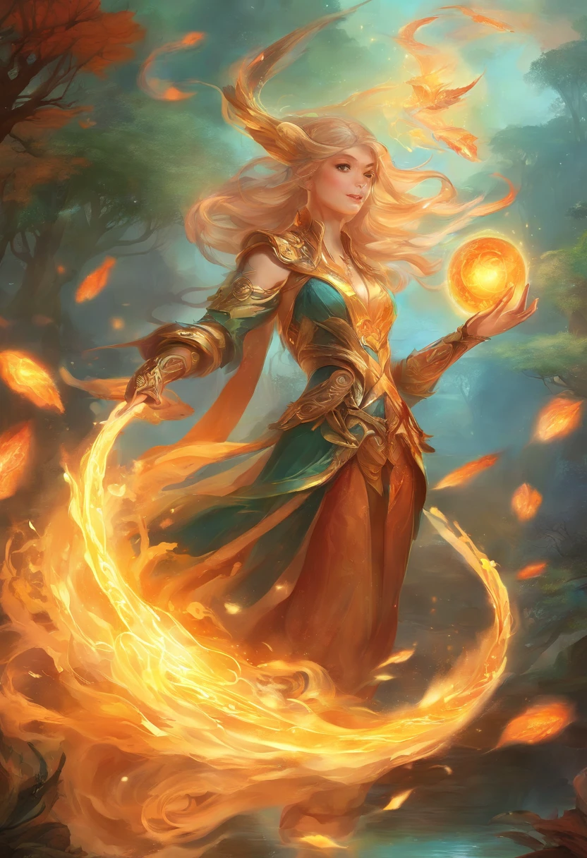 Arm with fire、Water arm、Grass arm、air arm. The elements of the electric arm are distributed in several directions, caso de jogo,arte do jogo, collectible card art, assunto completo mostrado na foto, designed for cozy aesthetics!full art illustration, Produto eBay fofo, Arte completa, !!altamente detalhado!!