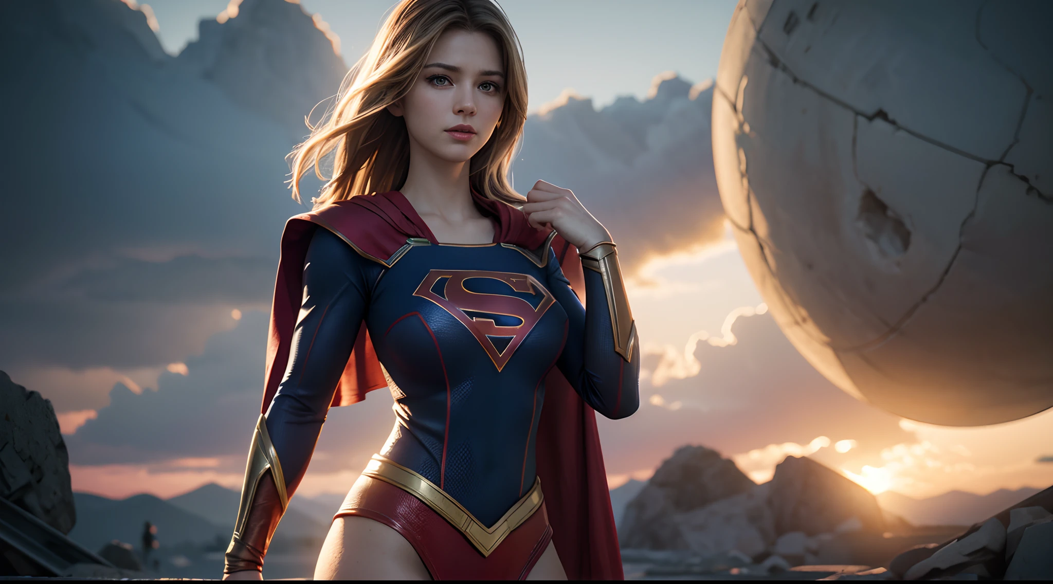 supergirl (really big huge tits)
CGI with clear focus, Photorealistic, high detail, Realistic, Masterpiece, absurdress, Best Quality, HDR, hiquality, hight resolution, Extremely detailed, 8k wallpaper, intricate details, 8K UHD, Full-HD, (foto realista:1.2), Contrast, sharp lighting, Cinematic lighting, natural lighting, hard light, Backlighting, Global Illumination, Environment Occlusion