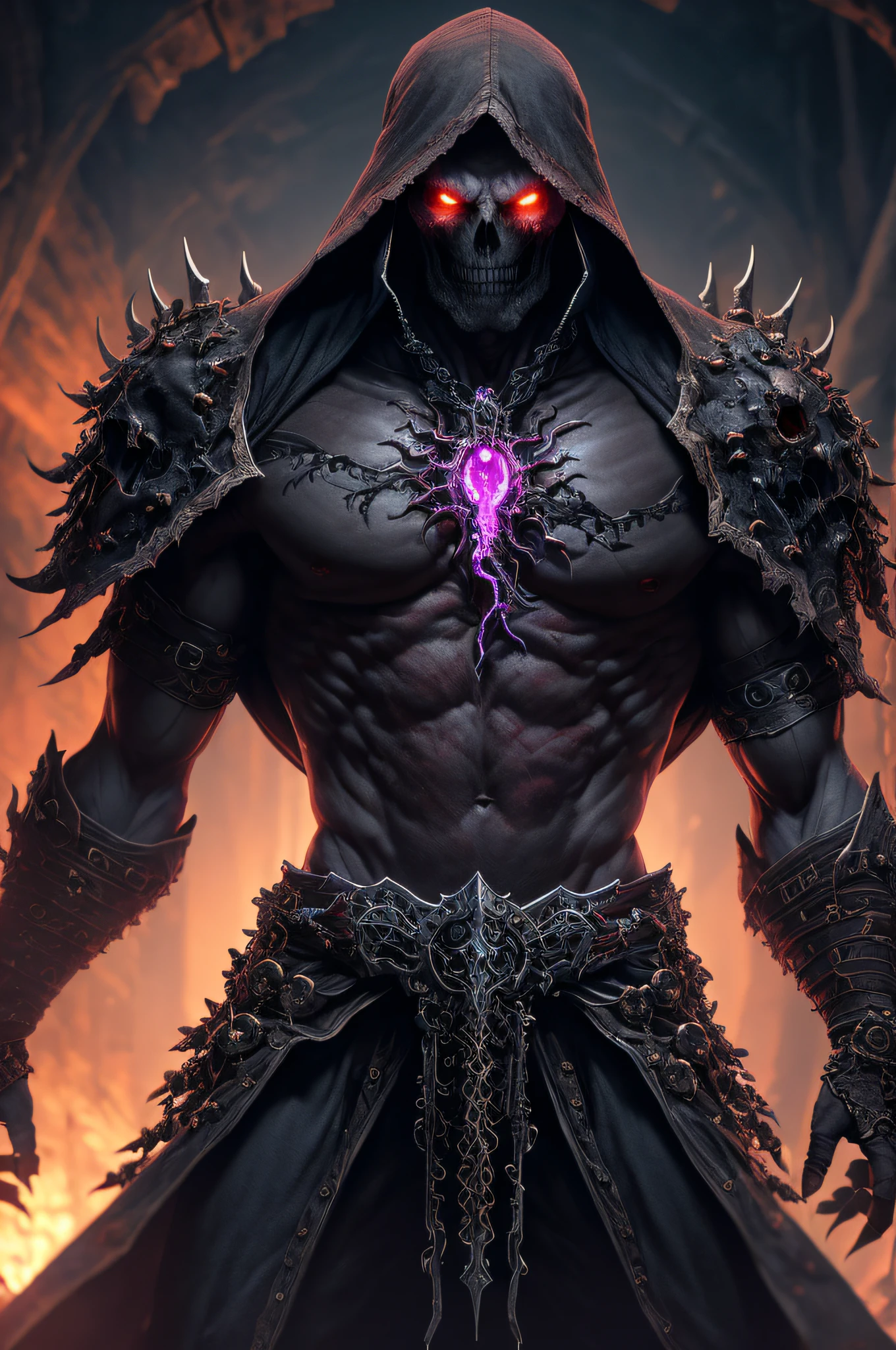 (extremely detailed 8k wallpaper),a medium shot photo of a fearful necromancer, intricate, high detail, dramatic