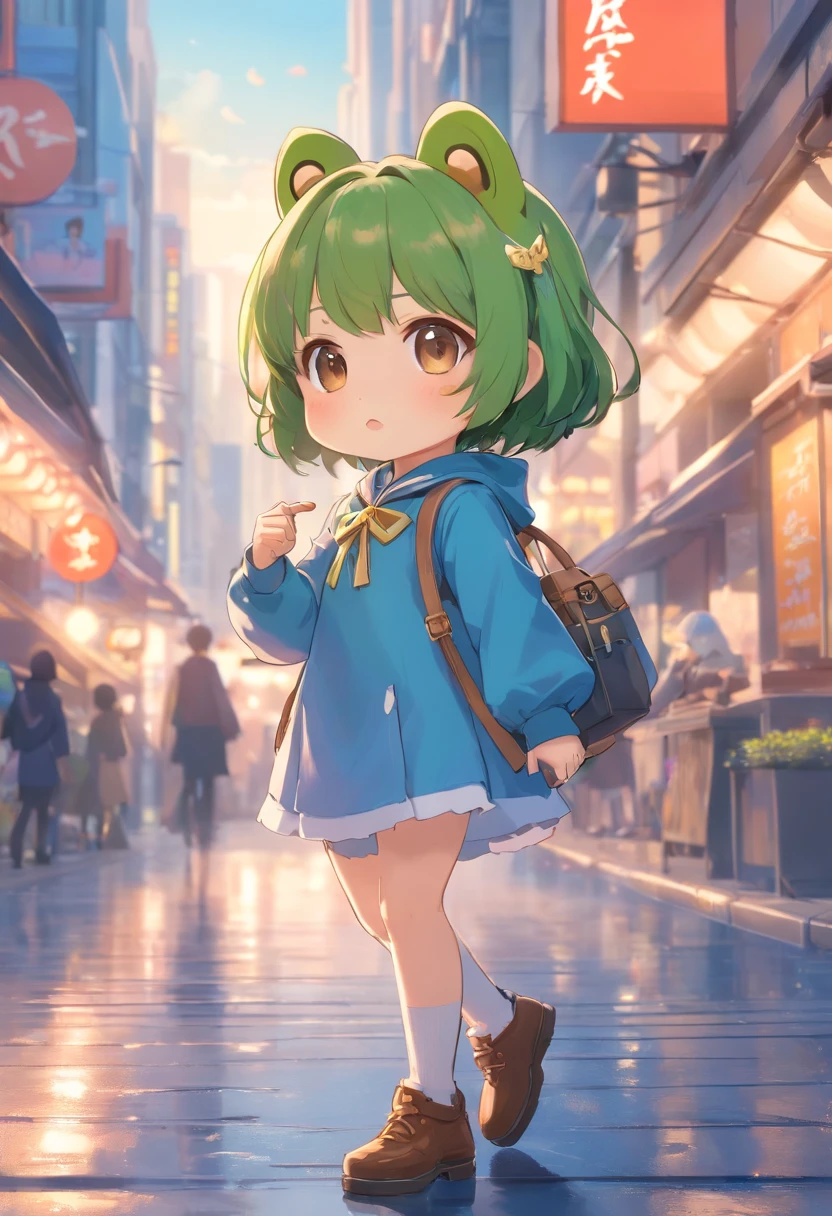 frog girl、Blake、Cat eared girl Blake、We transport in groups in the middle of the city、(((hight resolution、4K、8K images、Hold your head and worry，regrettable，Pop Mart Blind Box IP、１００Close up portrait of cute knight doll of a person、Young One Angel Style、Wear longer, Dress fluently、Lop style、Poseline doll、Little people々々々々々々々々々々々々々々々々々々々々々々々々々々々々々々々。Little people々々々々々々々々々々々々々々々々々々々々々々々々々々々々々々々、unreal enginee 5、Light 3D/C4D production: 8K HD quality/illuminating/Ultra-fine lens description 1.5、flawless、Chibi Background/Cinematic。