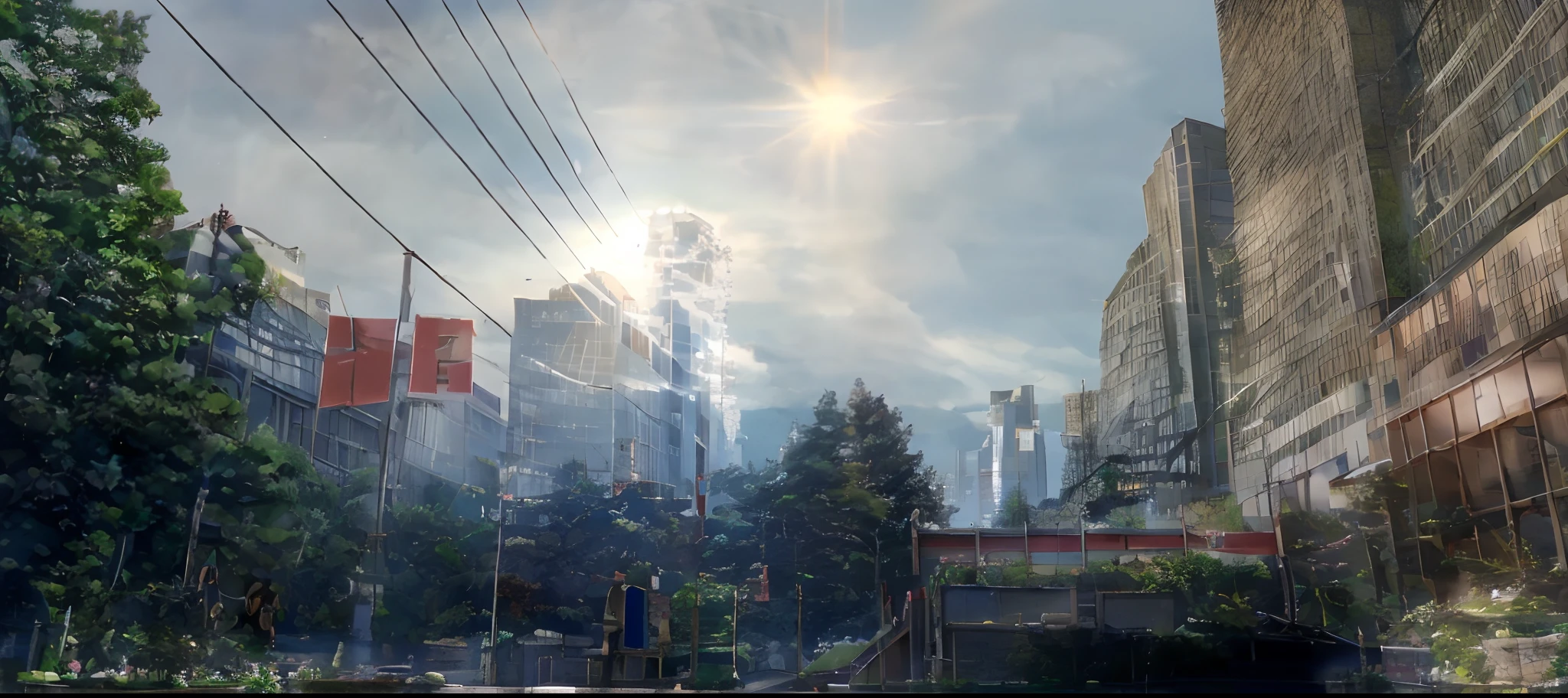 (Masterpiece),Ultra-ultra-fine,Authentic architecture ,Strong sunshine,Street view of Japanese towns,Halo。