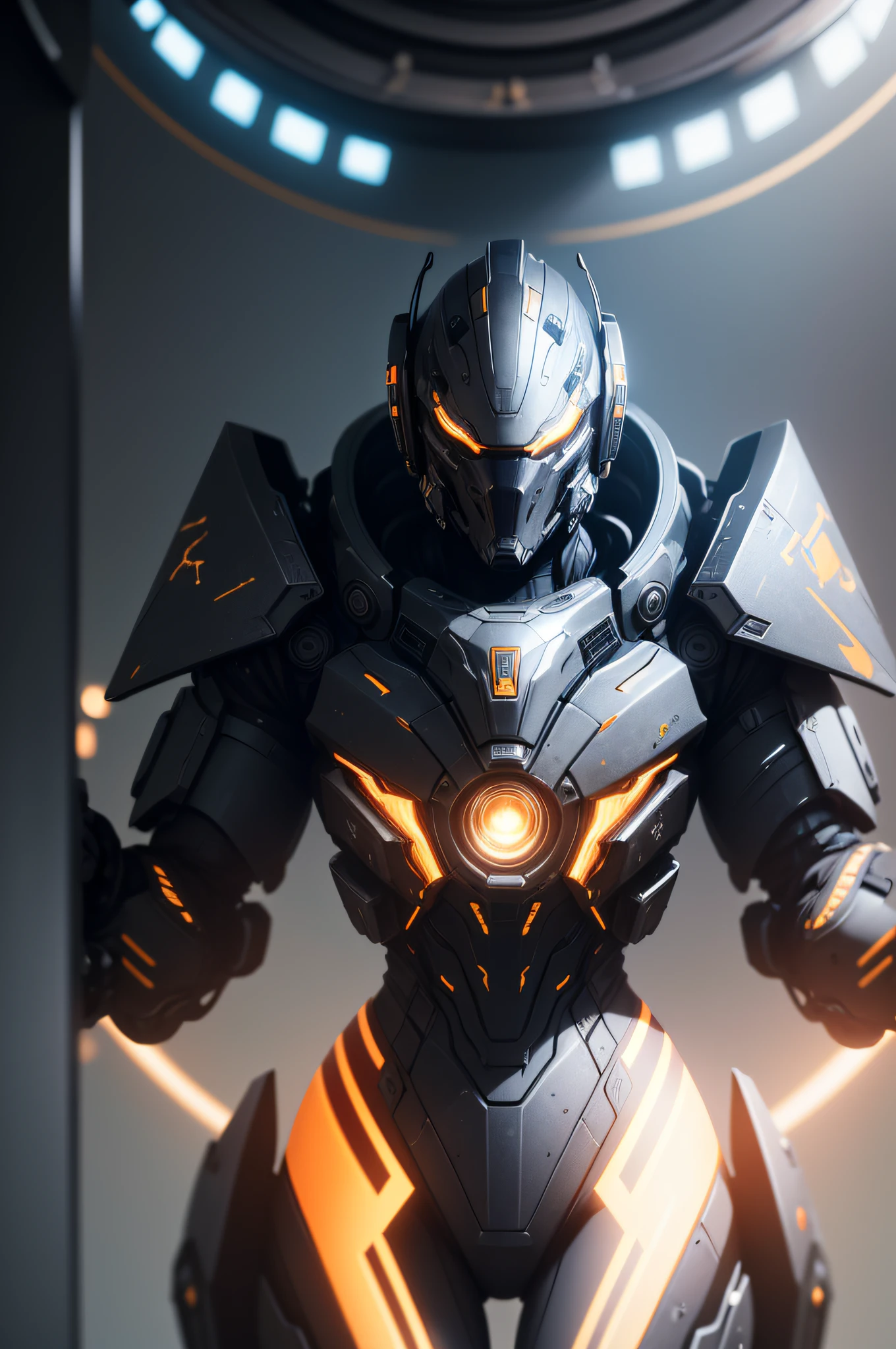 masterpiece, military nousr robot, warframe, character design, detailed face, highly detailed, intricate details, symmetrical, digital 3d, hard surface, real-time, vfx, volumetric lighting, ambient light, ultra hd, hdr, 8k resolution, detailed Background, vivid colors, cinematic lighting, fantasy art, fantasy, hyper detailed, volumetric lighting, hdr, shining, vibrant, photo realism, Canon EOS 7D, Canon EF 70-200mm f/2.8L IS, vibrant colors, beautiful picture quality, breathtaking scene, focused,
