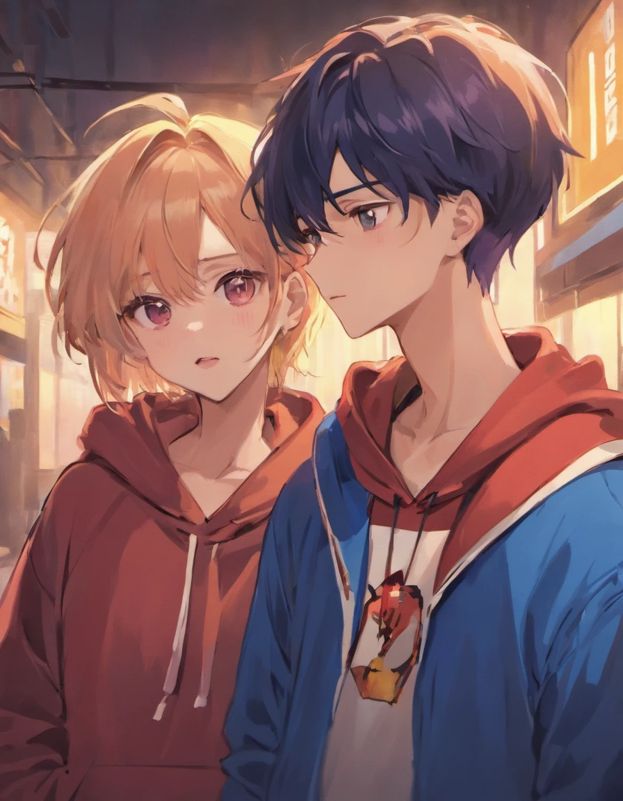 there are two young men posing for a picture together, jimin, bts, daoshi, they are very serious, photoshoot, cute boys, they are close to each other, profile pic, official fanart, goblin,kim taehyungs, by Tadashi Nakayama, they are siblings, all from the group BTS, 😭 🤮 💕 🎀, smooth in _ the background, wear hoodie, dynamic pose, dynamic selca pose, dynamic selca, handsome, bestfriend vibe,vmin, friend, bestfriend