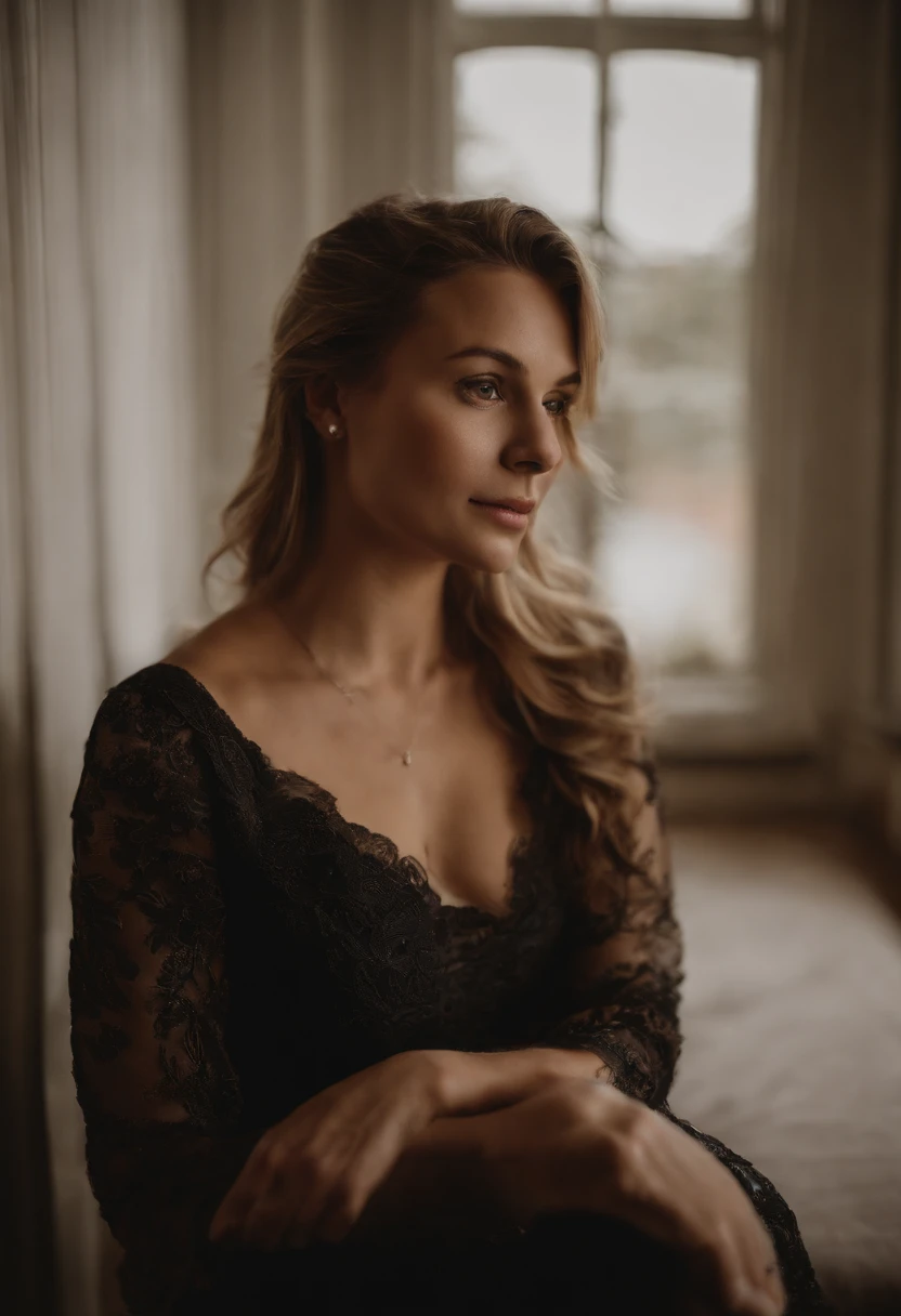A 24-year-old girl photo of the whole blonde body waiting for you in your living room with brown eyes a not too dark complexion,Very elegant bob cheuveux coupe. Very short black skirt open white shirt boots,gros seins,seductive look