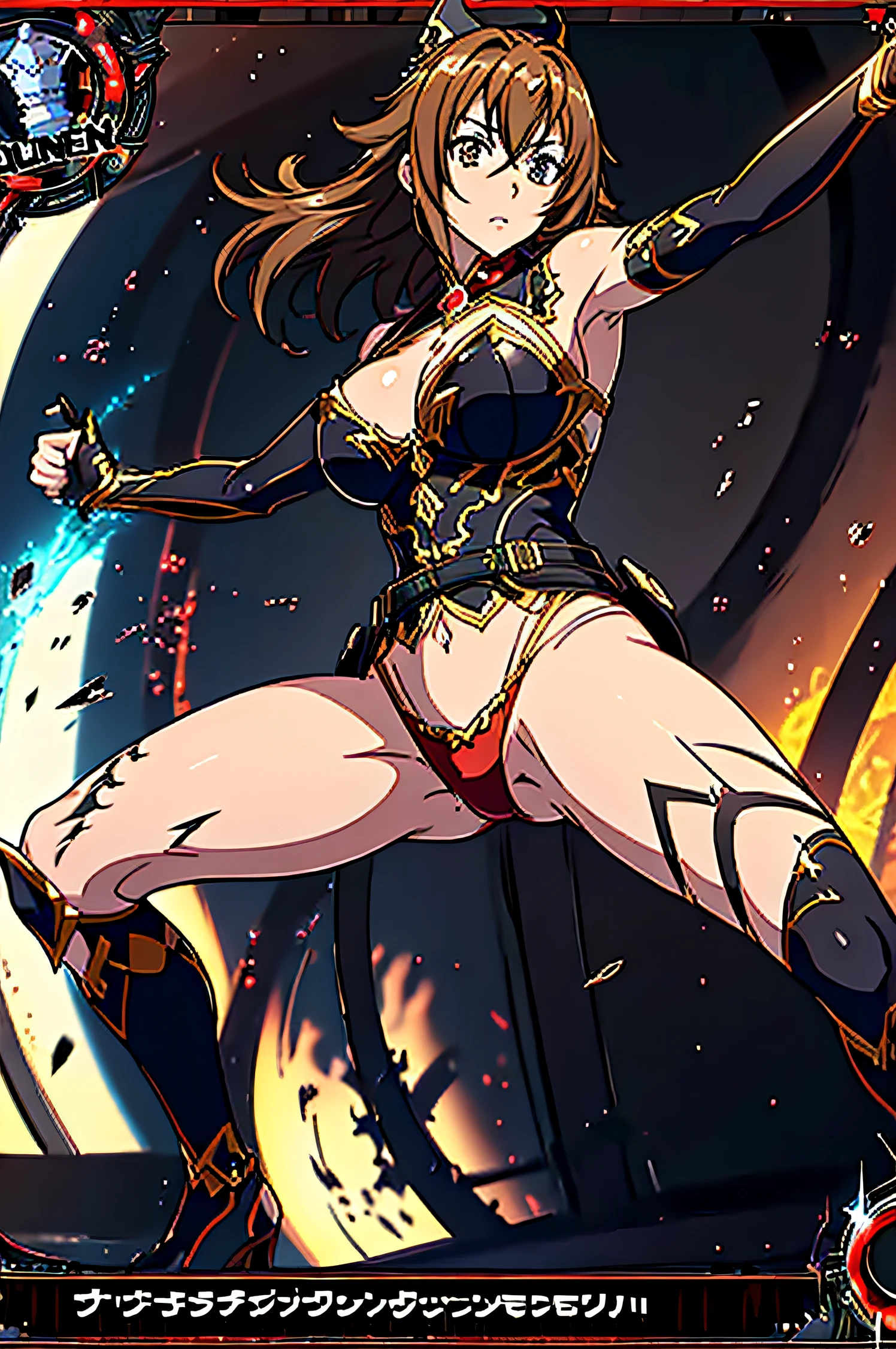 A superheroine wearing skimpy outfit, sleeveless, long hair, flying, wielding daggers, no cape, no mask, dynamic pose, 3d, (8k), detailed texture,(hyperdetailed), (photo realistic), cinematic light, cinematic action, highly detailed, realistic, Isometric, full body, in frame, driven expression, dark theme, (extremely detailed eyes), detailed symmetric realistic face, extremely detailed natural texture, masterpiece, extremely detailed, amazing, fine detail, rich colors, hyper realistic lifelike texture, dramatic lighting, unreal engine, trending on art station, photo realistic, RAW photo, high quality, high res, sharp focus, extremely detailed, cinematic lighting, 8k, high definition, cinematic, neoprene, unreal engine 5, ultra sharp focus