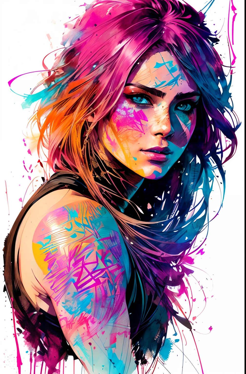 strong warrior princess, posing like a model, stunning look,centered, key visual, intricate, highly detailed, breathtaking beauty, precise lineart, vibrant, comprehensive cinematic, Carne Griffiths, Conrad Roset, (the most beautiful portrait in the world:1.5)