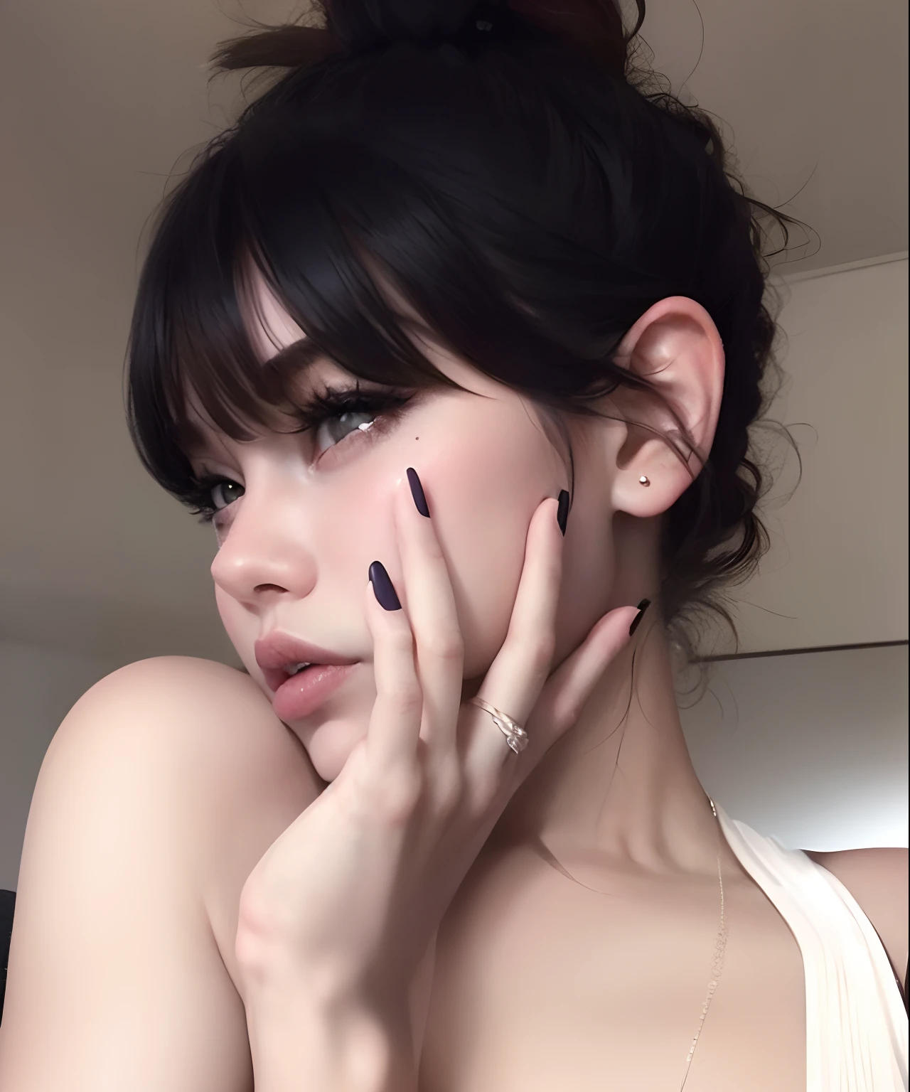 LABIOS GRANDES, lips biggest, big lips, labios gordos, mejor calidad, obra-prima, 1girl, Cara hermosa, (foto realista: 1.3), (Piel altamente detallada: 1.2), 8k UHD, DSLR, Alta calidad, high resolusion, 4k, 8k, best ratio, Cuatro dedos;, (realista: 1.3), linda 1chica