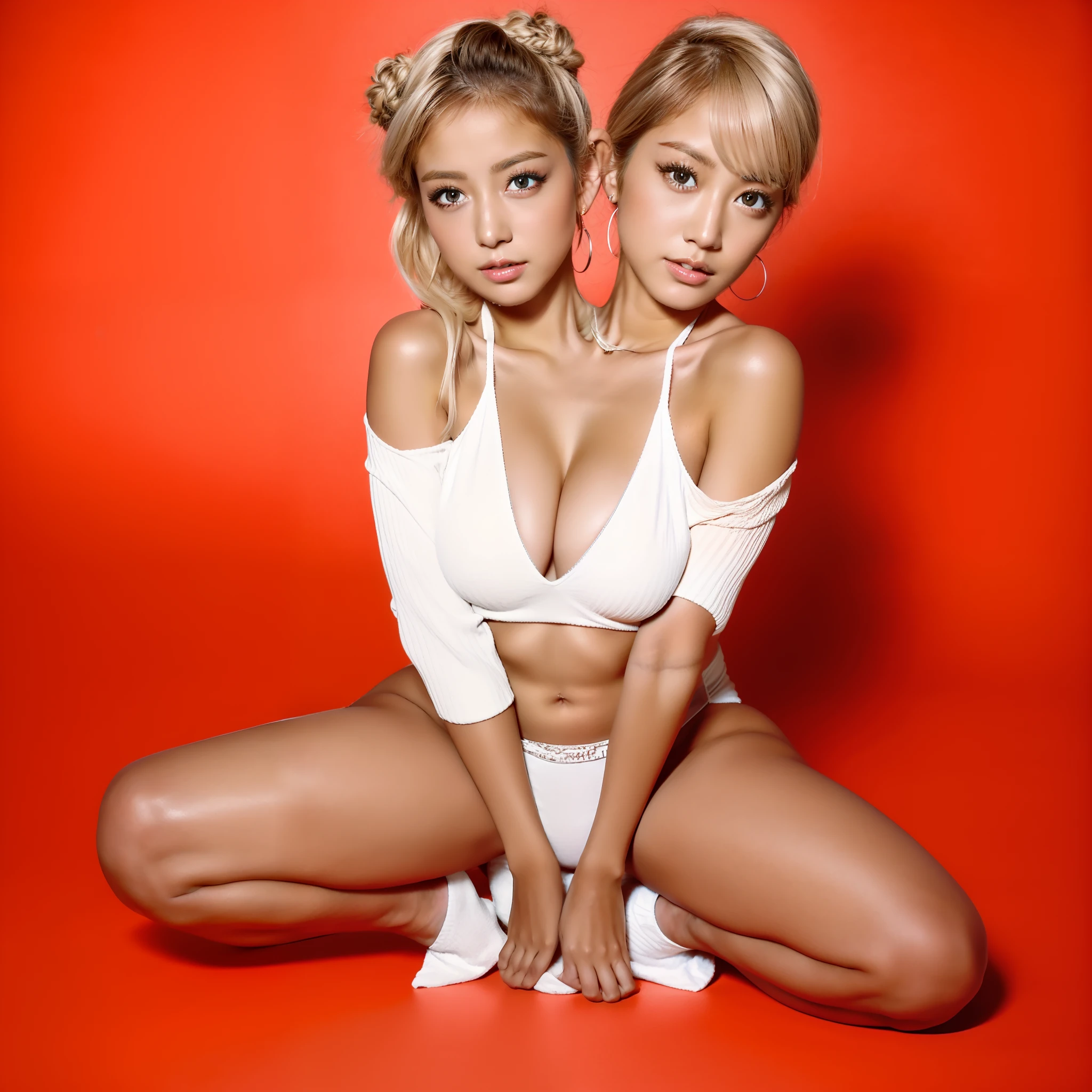 masterpiece,best quality,higher, asian,(brown race),dark skin,blonde hair,1girl,ndge