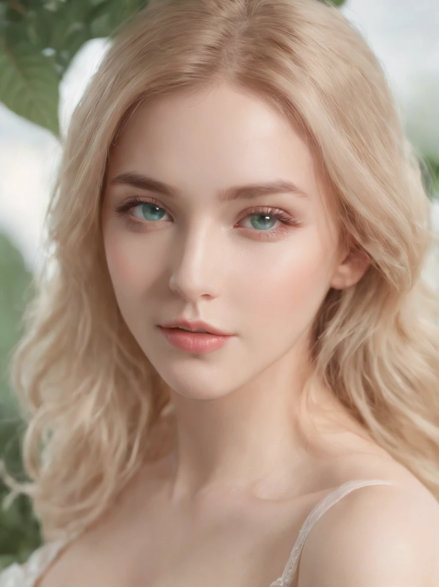 masuter piece, Best Quality, super photo realistic:1.3, Intricate details, Gorgeous blonde fairy woman, (Mint Eyes), Celestine Lucullus, Perfect Anatomy, Perfect face:1.1), ((large full breasts)),(Beautiful udder), White One Piece Uniform, Sharp Focus, ((Solo:1.4), (Full body shot), Looking at Viewer, Ultra-high definition, (1girl in:1.4), Highly detailed 8K photos, sleeoing, Very perfect pixel, Detailed background, art by wlop and ross tran, 蓝色的湖面, by lake, Seductive,venusbody