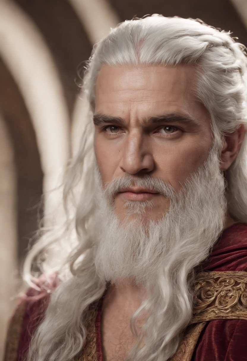 full portrait of zeus wear Greek clothes and hold  thunder bolt in his hand, white hair and long beard, highly detailed, ultra detail, studio shoot, cinematic angle, 85mm prime lens, macro lens, iso 100, f/4, canon eos, canon 5d, --quality 100, --s 5000, --stylise 1250, real human skin, vibrant details, hyperrealistic, octane render, 8k, best quality, masterpiece, an extremely delicate and beautiful, extremely detailed ,CG ,unity ,wallpaper, Amazing, finely detail, masterpiece, best quality, official art, extremely detailed CG unity, 8k wallpaper