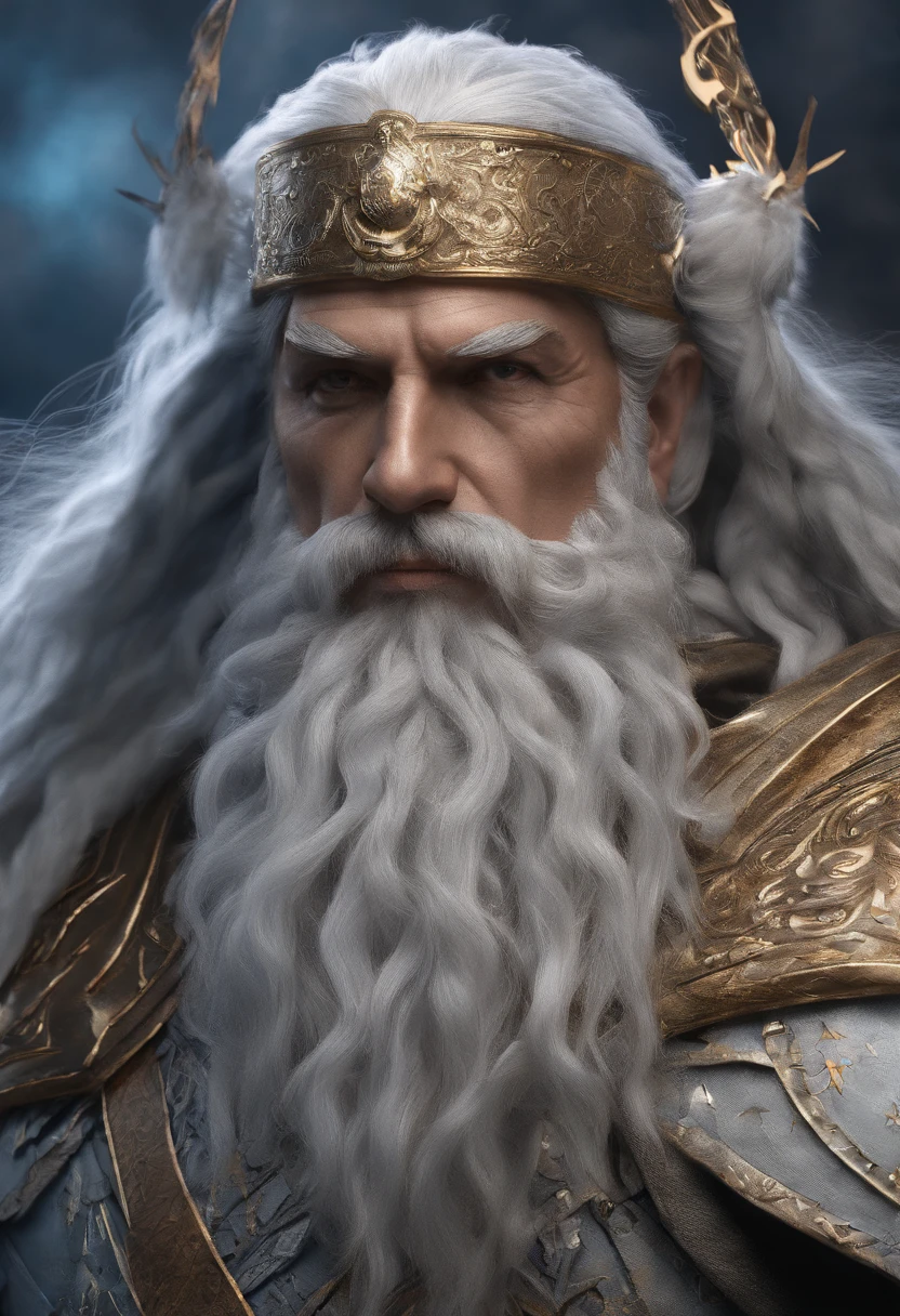 full portrait of zeus wear Greek clothes and hold thunder bolt in his hand, white hair and long beard, highly detailed, ultra detail, studio shoot, cinematic angle, 85mm prime lens, macro lens, iso 100, f/4, canon eos, canon 5d, --quality 100, --s 5000, --stylise 1250, real human skin, vibrant details, hyperrealistic, octane render, 8k, best quality, masterpiece, an extremely delicate and beautiful, extremely detailed ,CG ,unity ,wallpaper, Amazing, finely detail, masterpiece, best quality, official art, extremely detailed CG unity, 8k wallpaper