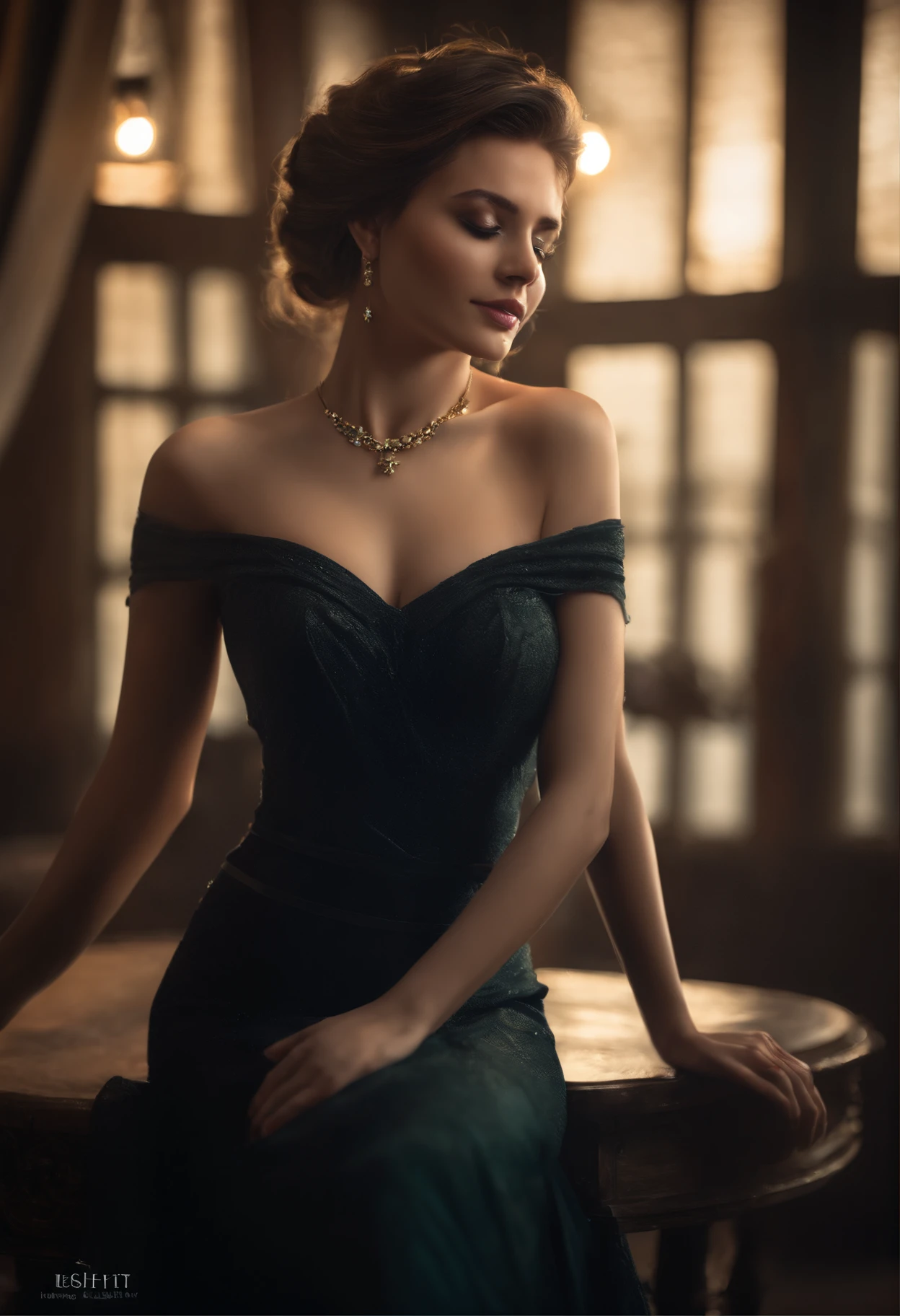 best quality, masterpiece, high_res, 1girl, hair ornament, necklace, jewelry, Beautiful face, upon body, tyndall effect, photo realistic, dark studio, rim lighting, two tone lighting, (high detailed skin:1.2), 8k uhd, dslr, soft lighting, high quality, volumetric lighting, candid, Photograph, high resolution, 4k, 8k, Bokeh, medium breasts, open fingers,