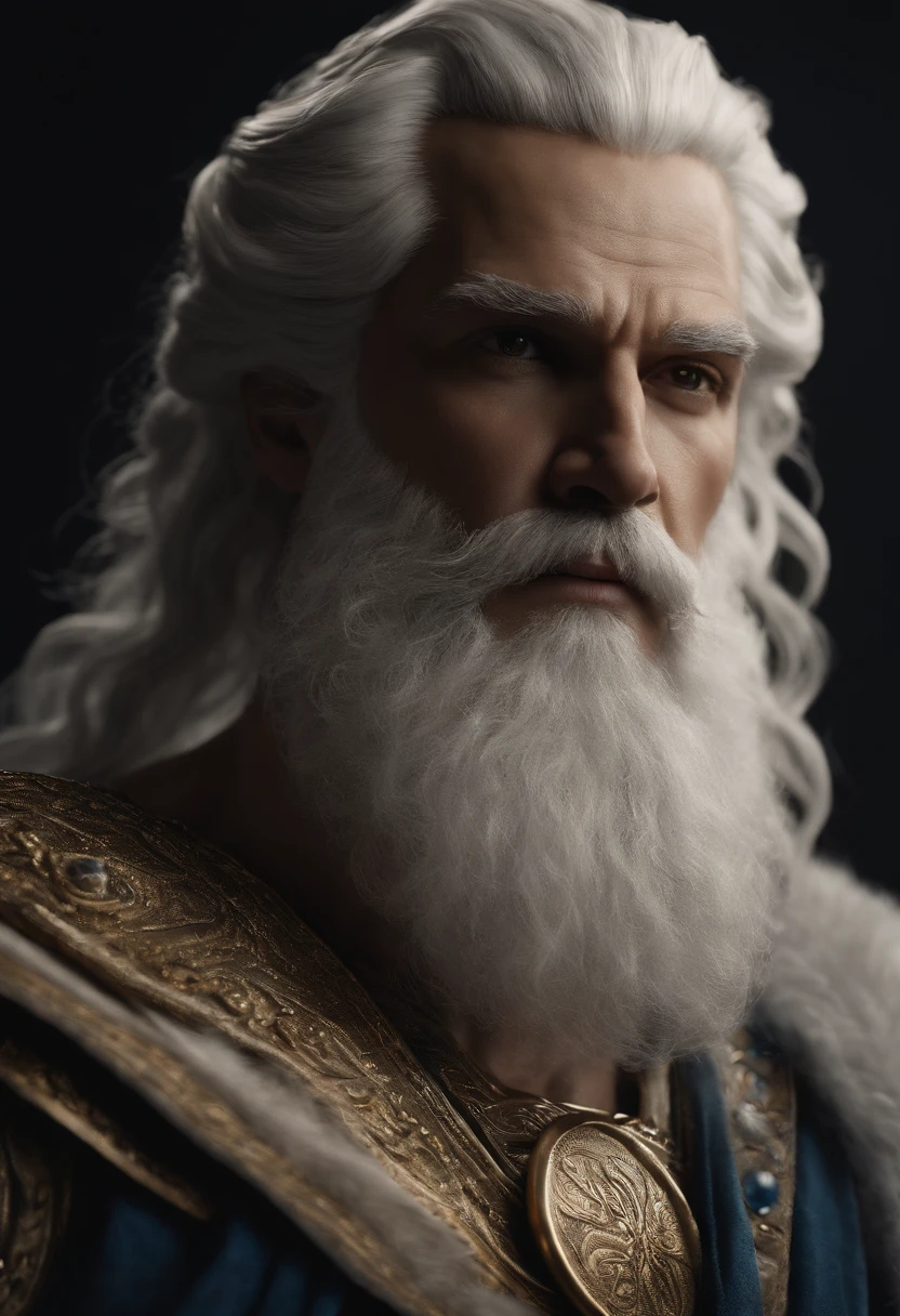 full portrait of zeus wear Greek clothes and hold thunder bolt in his hand, white hair and long beard, highly detailed, ultra detail, studio shoot, cinematic angle, 85mm prime lens, macro lens, iso 100, f/4, canon eos, canon 5d, --quality 100, --s 5000, --stylise 1250, real human skin, vibrant details, hyperrealistic, octane render, 8k, best quality, masterpiece, an extremely delicate and beautiful, extremely detailed ,CG ,unity ,wallpaper, Amazing, finely detail, masterpiece, best quality, official art, extremely detailed CG unity, 8k wallpaper