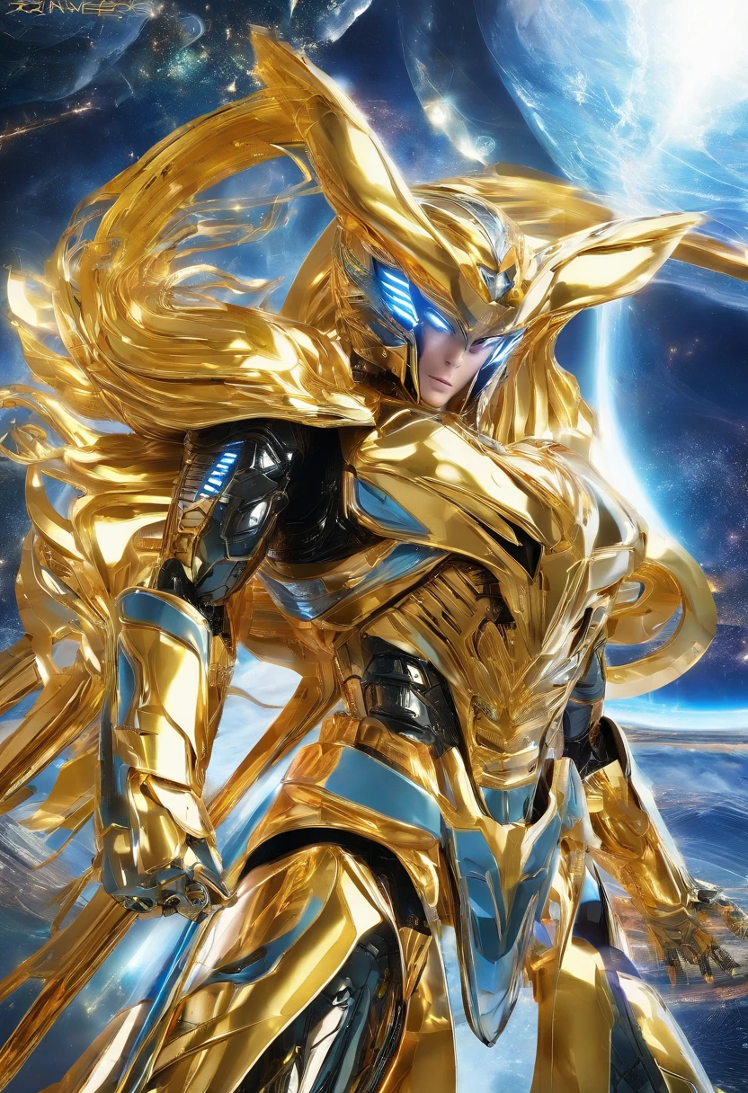 masterpiece, best quality with detailed CG saint seiya's Greeks 12 zodiac golden saint featuring Scorpion wearing in futuristic advance battling gold cloth