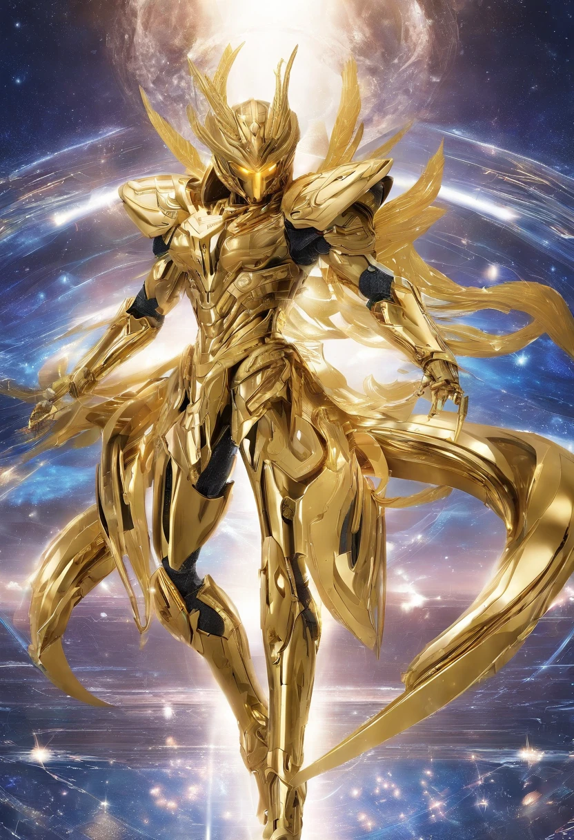 masterpiece, best quality with detailed CG saint seiya's Greeks 12 zodiac golden saint featuring Scorpion wearing in futuristic advance battling gold cloth