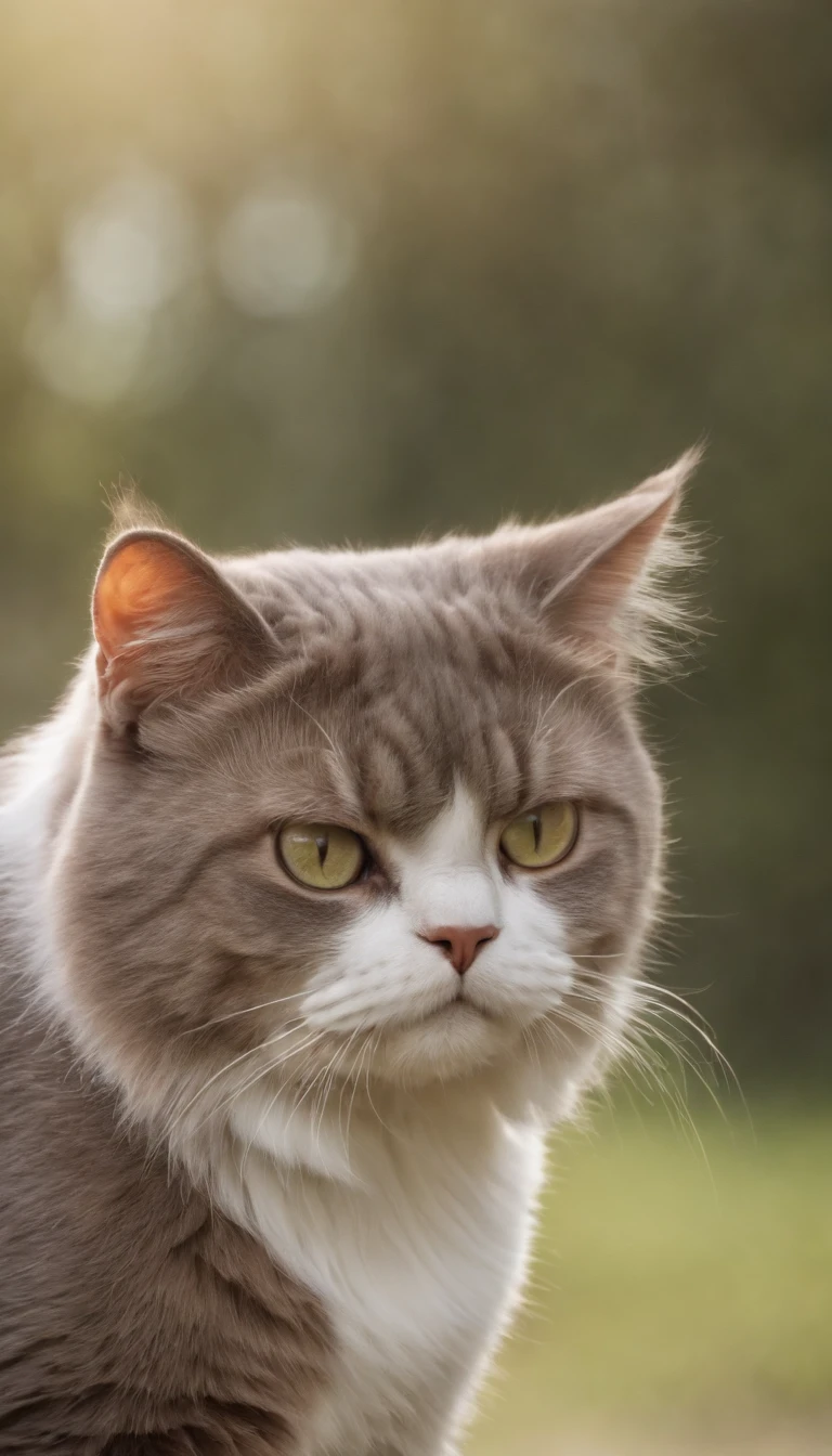 cat hulk uper strong, muscular,