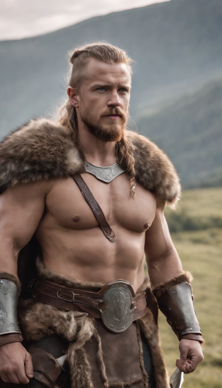 Viking + iron man super strong, muscular, ABS, 35mm lens, photography, ultra details, HDR, UHD,8K