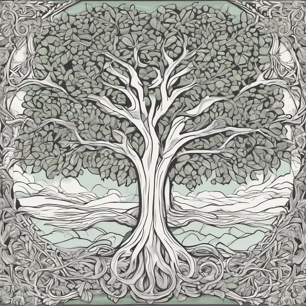 (ultra-detailed,photorealistic:1.37),vibrant colors,Celtic Tree of Life,beautifully detailed branches and roots,ornate Celtic knotwork,ancient symbolism,nature,harmony,serene atmosphere,majestic size,impressive appearance,ethereal lighting,fine brushstrokes,textured bark,natural elements,stunning green leaves,delicate balance of life,intricate patterns,spirituality and connection,imposing trunk,strong and sturdy,peaceful surroundings,tranquil energy,dream-like setting,mythical and mystical,dense forest background,sunlight filtering through branches,dappled shadows,magical aura,deep sense of history,rich cultural meaning,whispering winds and rustling leaves,dancing sunlight and gentle breezes,centuries of wisdom and folklore,profound connection between earth and sky.