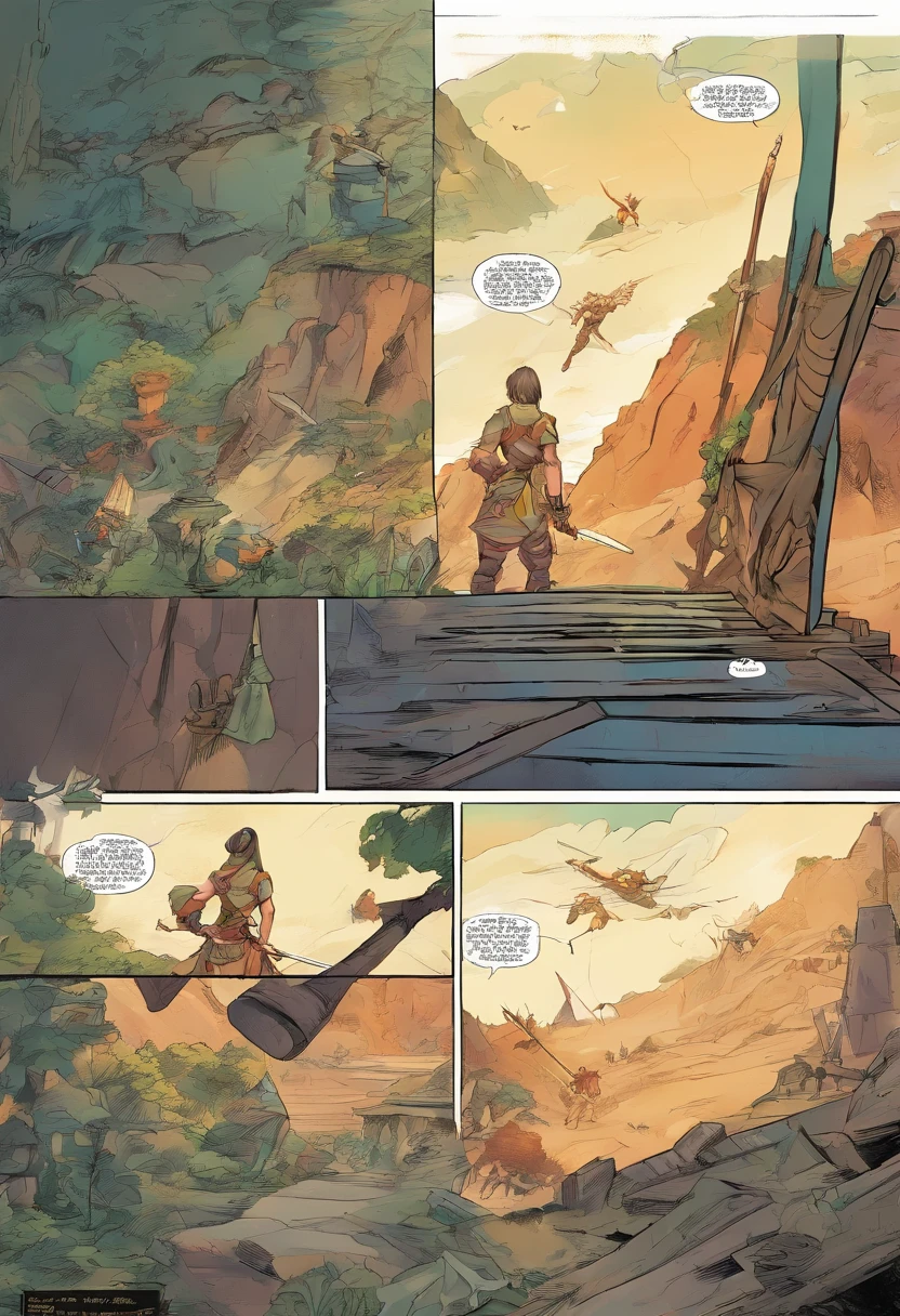 Comic Storyboard:1.8, comic strip_layout,"Young woman transforming into heavily armed female warrior, holding a long sword, Fight monsters"， anatomy correct，Metal armor，Fantasy, Ethereal, (isolation:1.1), (glaze:1.1), (reflective light:1.2), glass, polygon, ultra-detailliert, Convoluted, oil on canevas, Dry brush, (surrealism:1.1), (uneasy:1.1), Enhanced Detail., 32K ，hyper HD，Comic Style Panel Layout, Voice bubbles, english text, Hand-drawn audio stickers used in cartoons.
