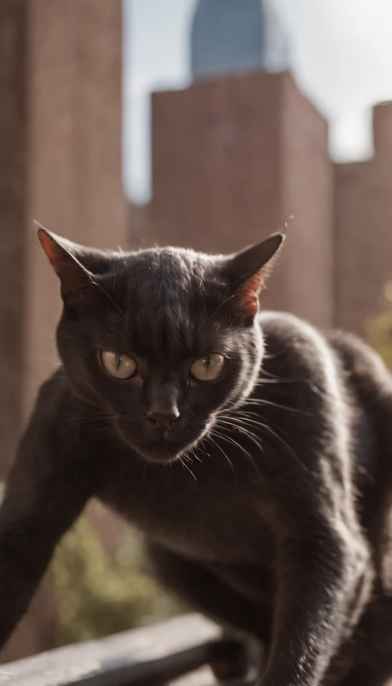 cat Spider-Man uper strong, muscular,