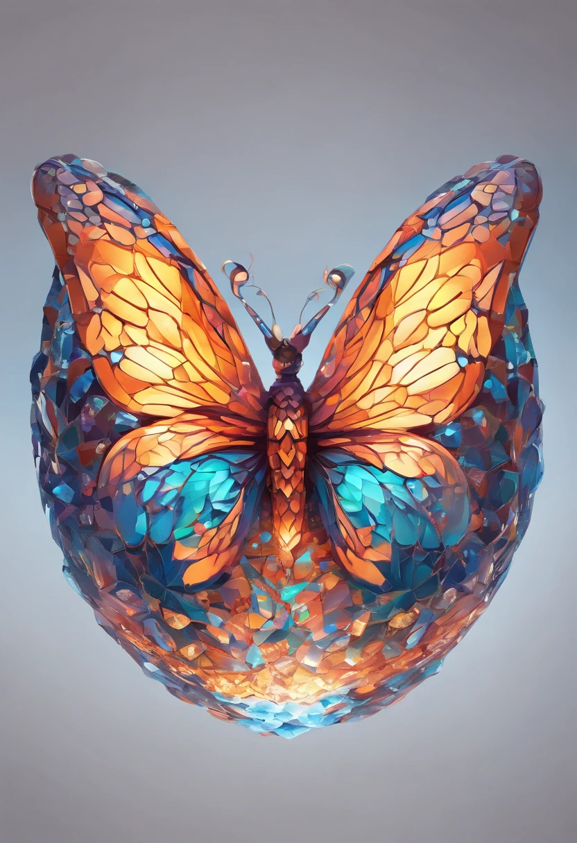 Butterfly crystalized luminescent dragon egg