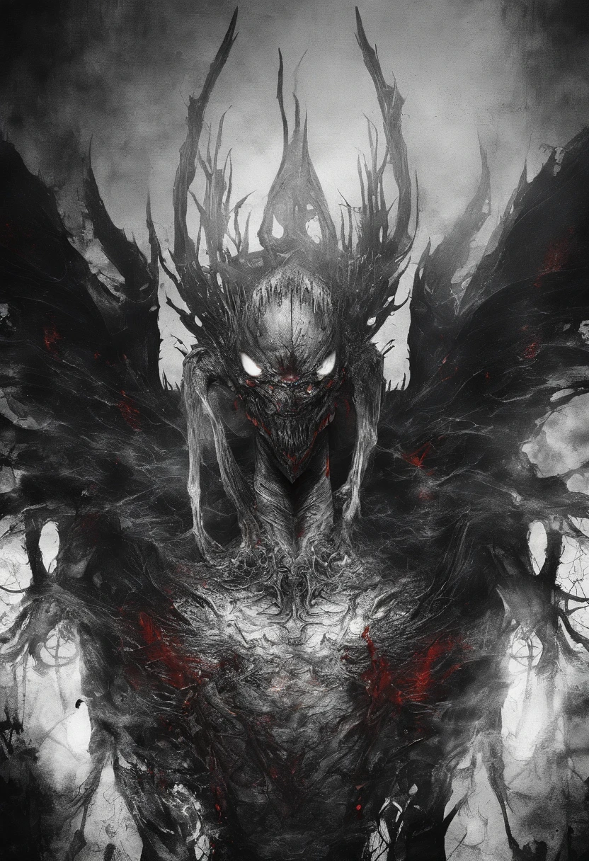 One body is full of black and red domineering armor，The clothes burst，Expose muscles，Countless tentacles stick out from the back，Tall, mighty and domineering，The pupils turn red，The whites of the eyes turn black，Black skin，Humanity，male people，chineseidol，The muscles are full，Age 18，height 190cm，Handsome，Wear red sneakers，white legwear，Black short sleeves，red long sleeve，Evil laughter，The hairstyle is a small airplane head