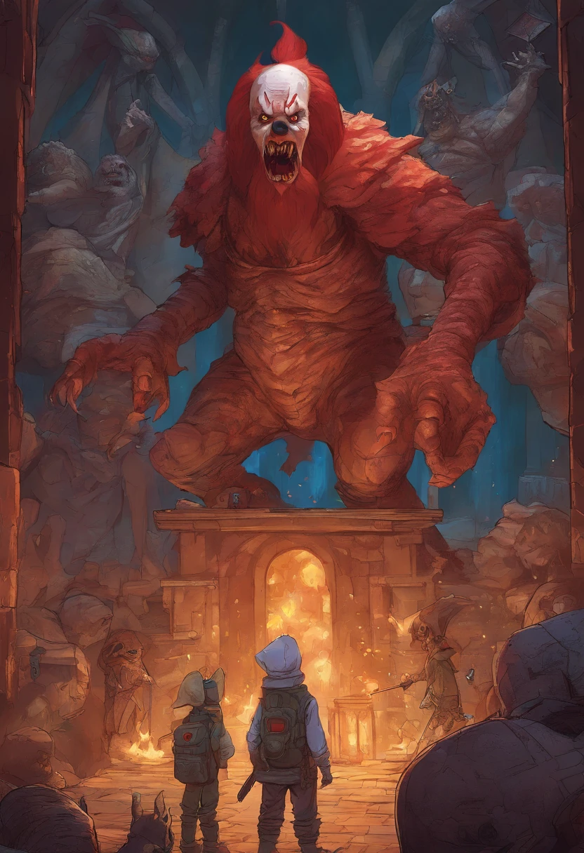 A ten year old small succubus girl, de cabelo loiro curto e frisado, girl wearing red dragon hooded pajamas with pull down ass flap to expose ass, demon girl is having a sexual orgy with goblins that have big penises happily inside an ancient mausoleum, illuminated by will-o'-the-wisp balls, Rear view, aproximada 25%, qualidade HD, girl is having sexial fun with goblins, not looking at viewer directly, masterpiece, maximum quality, stunning colour, vibrant.