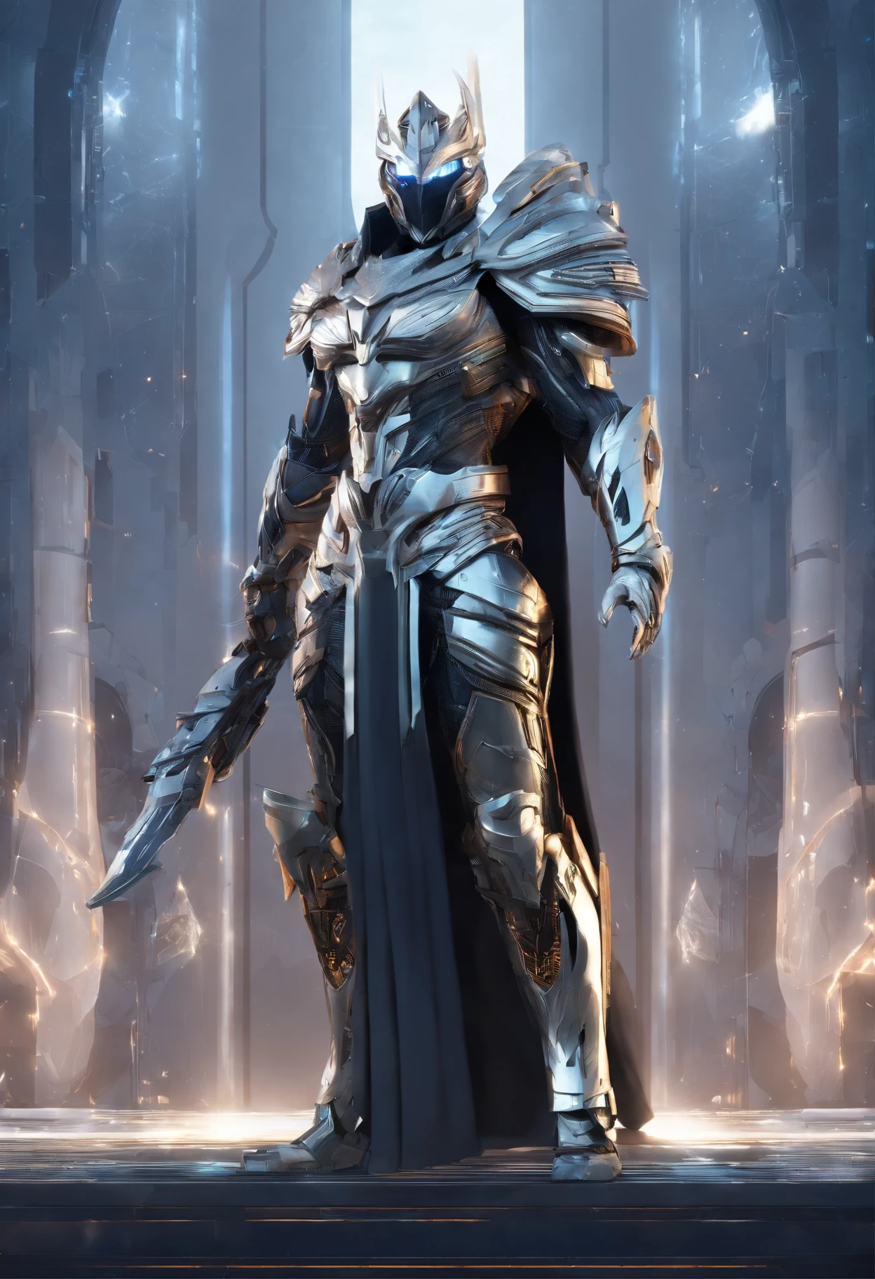 Masterpiece, best quality, detailed CG unity Greeks God Hades wearing in futuristic advance God armour