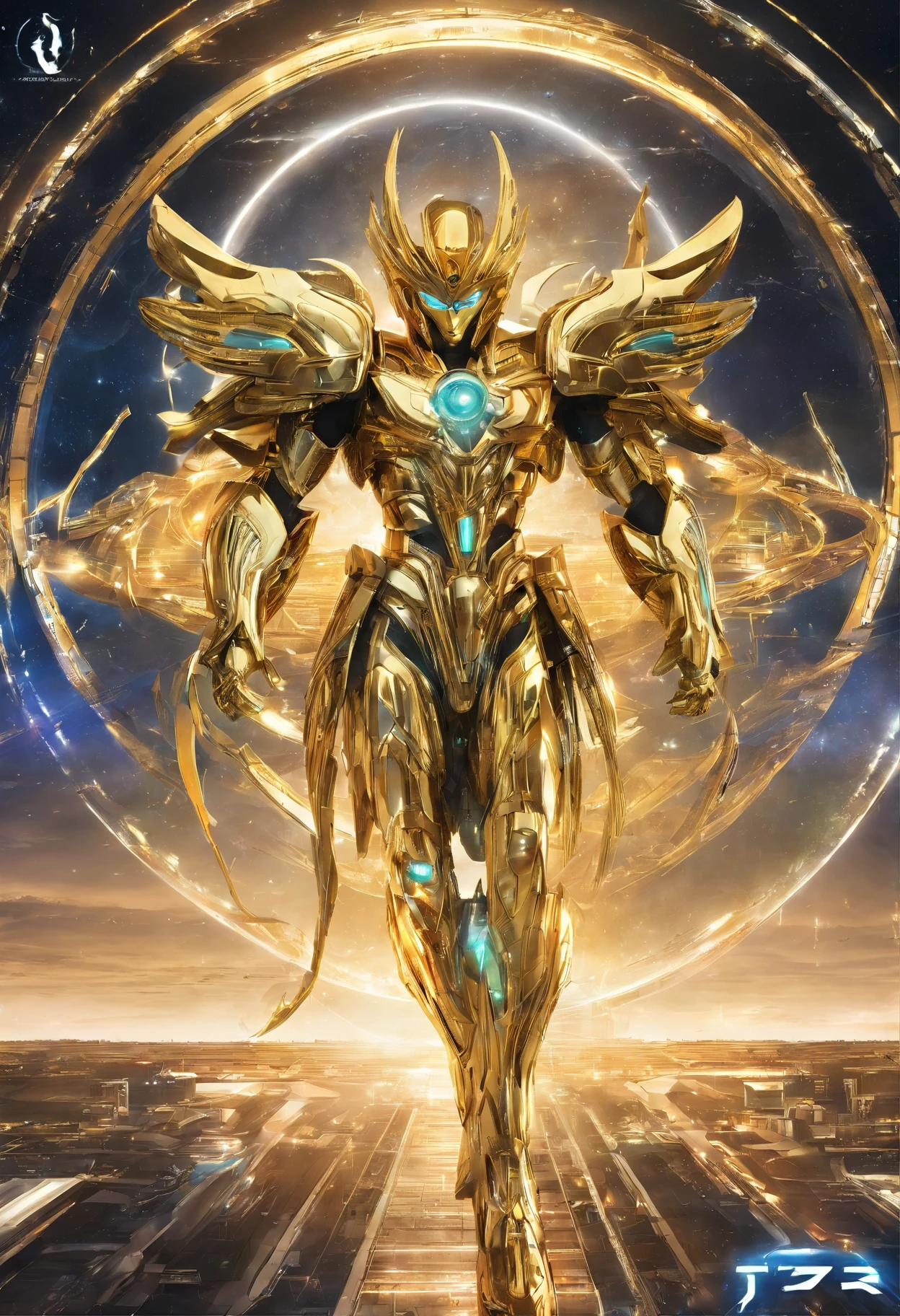 masterpiece, best quality with detailed CG saint seiya's Greeks 12 zodiac golden saint featuring Scorpion wearing in futuristic advance battling gold cloth