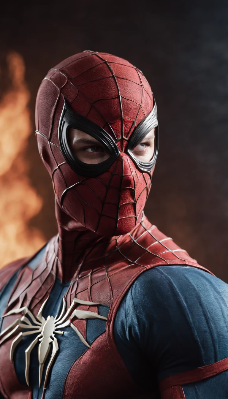 mortal kombat Spider-Man character concept super strong, muscular, ABS, 35mm lens, photography, ultra details, HDR, UHD, 8K