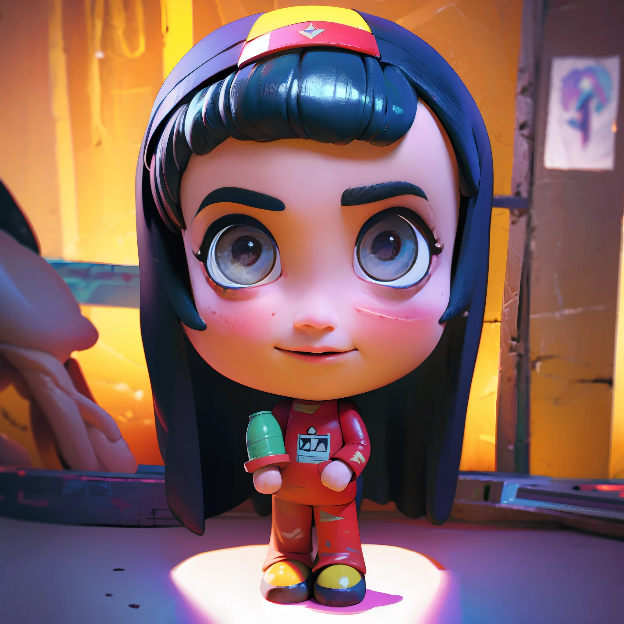 (best quality,highres,masterpiece:1.2),ultra-detailed,(realistic,photorealistic,photo-realistic:1.37),Praying nun video game character, Disney style, post apocalyptic,hand-painted textures,faithful replication,cartoon-like features,,cinematic lighting,soft shadows,expressive eyes,strong facial expression ,unforgettable gaming experience,( full body stance), game entry , pop vinyl style, chibi, one character