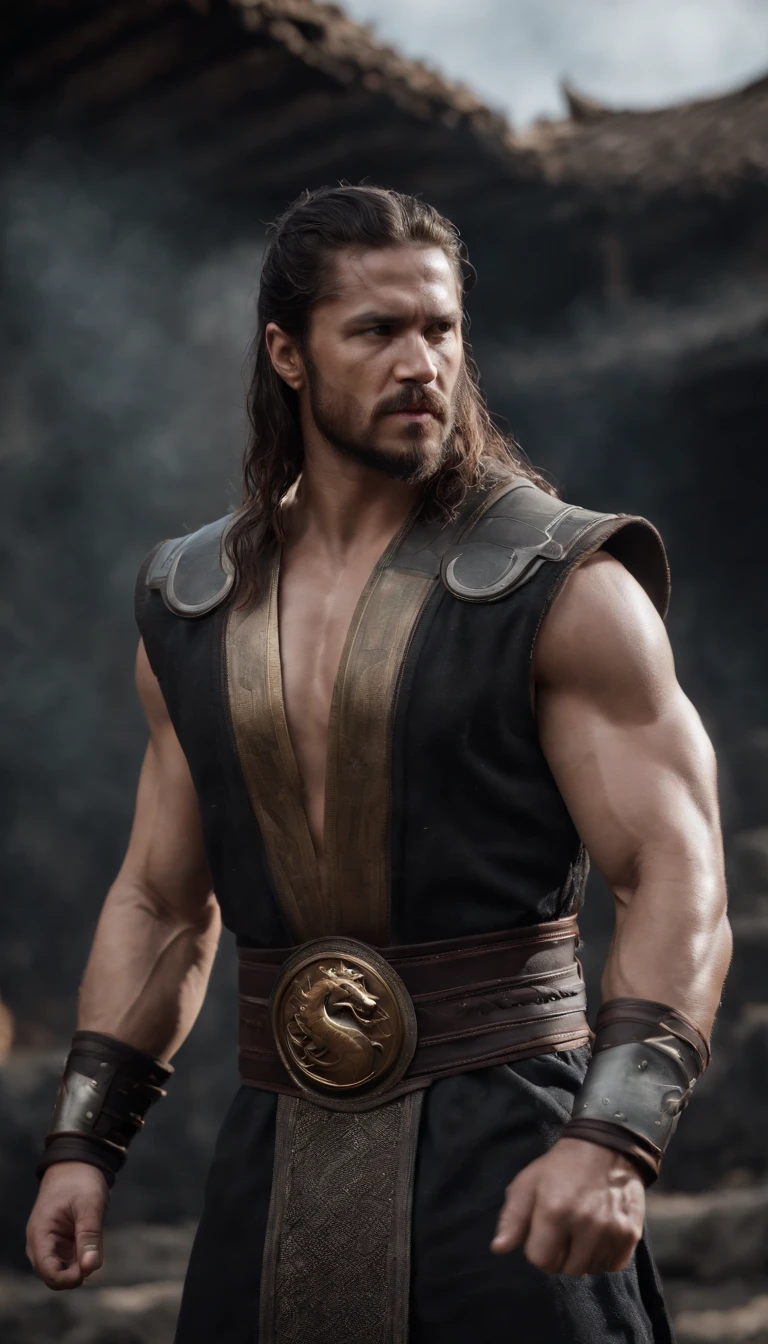 mortal kombat thor character concept super strong, muscular, ABS, 35mm lens, photography, ultra details, HDR, UHD, 8K