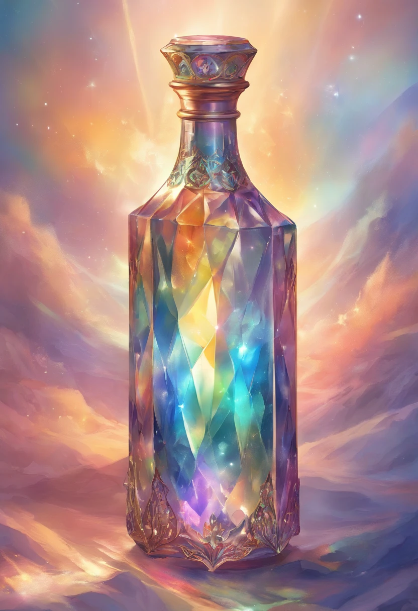 Rainbow iridescent swarovski bottle
